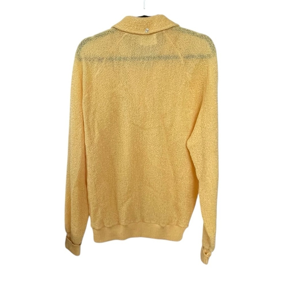 WHITE RAM Vintage Wool Mohair Sweater Collar Yellow Gold M - Picture 6 of 8